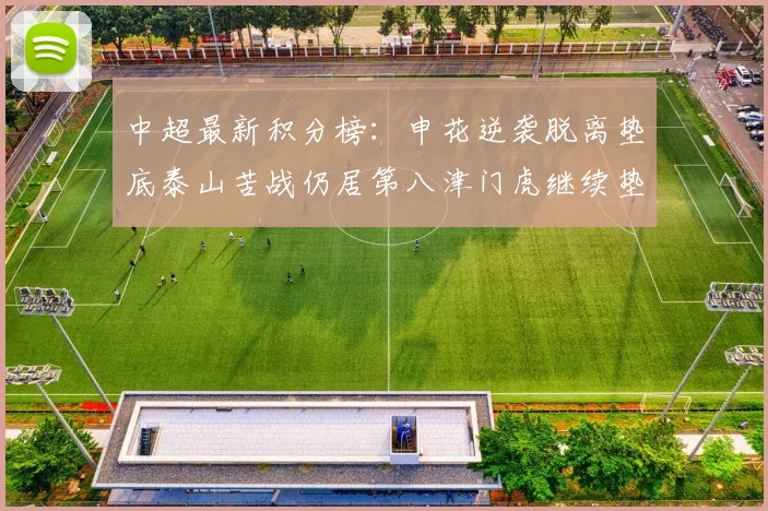 中超最新积分榜：申花逆袭脱离垫底泰山苦战仍居第八津门虎继续垫底陷入困境